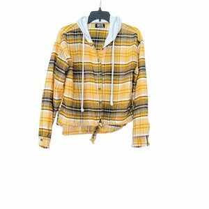 Jolie & Joy Yellow Plaid Hoodie